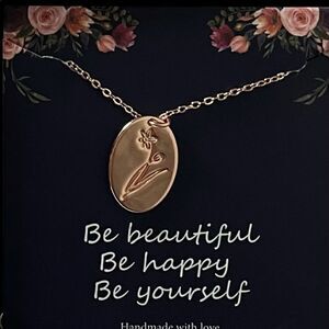 Monooc March Daffodil Girls/ Woman’s birth month Necklace‎